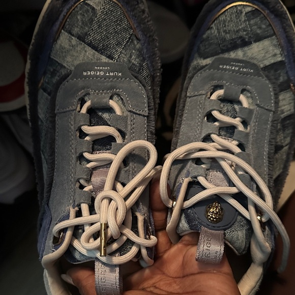 Kurt Geiger Shoes - Kurt Geiger Blue Patchwork Sneakers